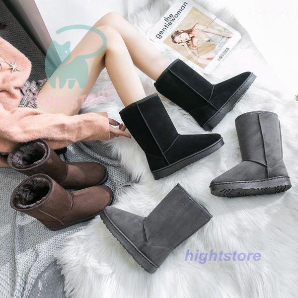 レディース 滑らない スノーブーツ 防寒 安い ムートンブーツ スノーシューズ 冬靴 ミッドブーツ/...