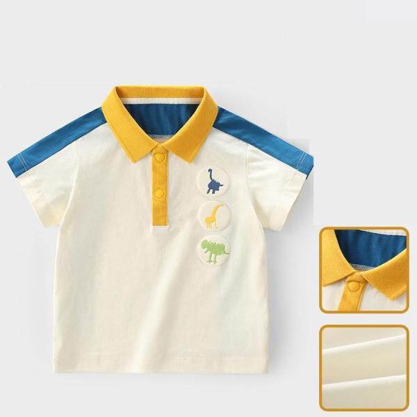 キッズ　ポロシャツ　poloシャツ　子供Tシャツ男の子春夏　半袖　シャツ　ス　インナー　カジュアル　...
