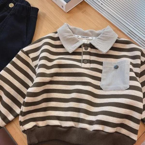 キッズ　ポロシャツ　poloシャツ　子供Tシャツ　 男の子春夏　長袖　シャツ　ス　インナー　カジュア...