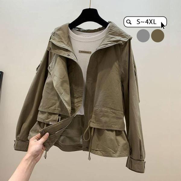 マウンテンパーカー レディース ウインドブレーカー フード付き ジャケット パーカー カジュアル ア...