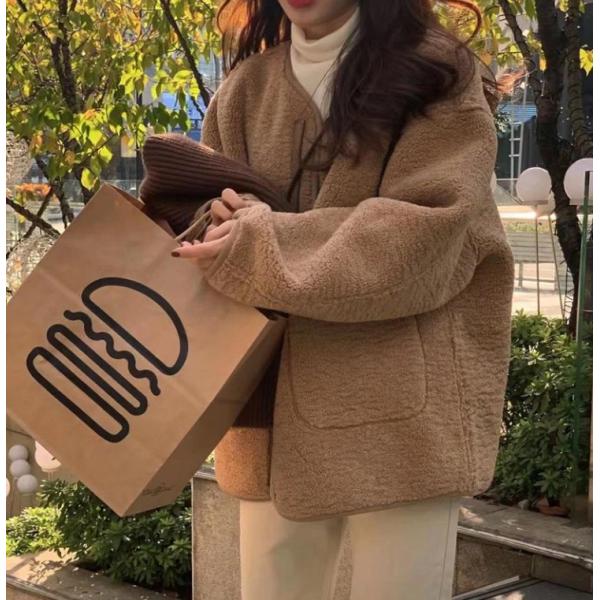 ボア ブルゾン ジャケットレディース もこもこ アウター 大きいサイズ 秋 冬 ボンバージャケット