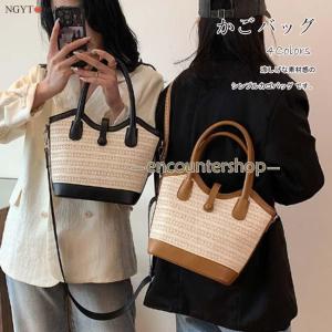 カゴバッグ ハンドバッグ トートバッグ 2way...の商品画像