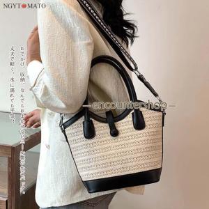 カゴバッグ ハンドバッグ トートバッグ 2wa...の詳細画像3