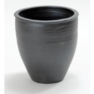 信楽焼 植木鉢 雅 丸型30サイズ 黒 大型 陶器製 鉢 おしゃれ 和風 日本