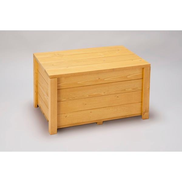 収納ボックス付きベンチ匠 SPF材（屋根付きベランダ用・室内用）パイン色 横幅60cm 天然木製 ス...