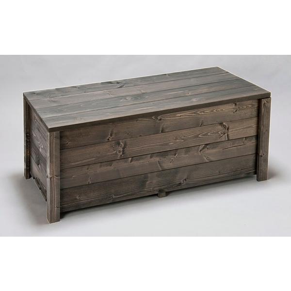 収納ボックス付きベンチ匠 SPF材（屋根付きベランダ用・室内用）ブラウン色 横幅90cm 天然木製 ...