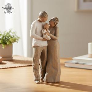 ウィローツリー彫像 We are three - 3人目の家族 22cm 幼子 3人組 親子 | おしゃれ 置物 彫刻 人形 インテリア スーザン・ロ
