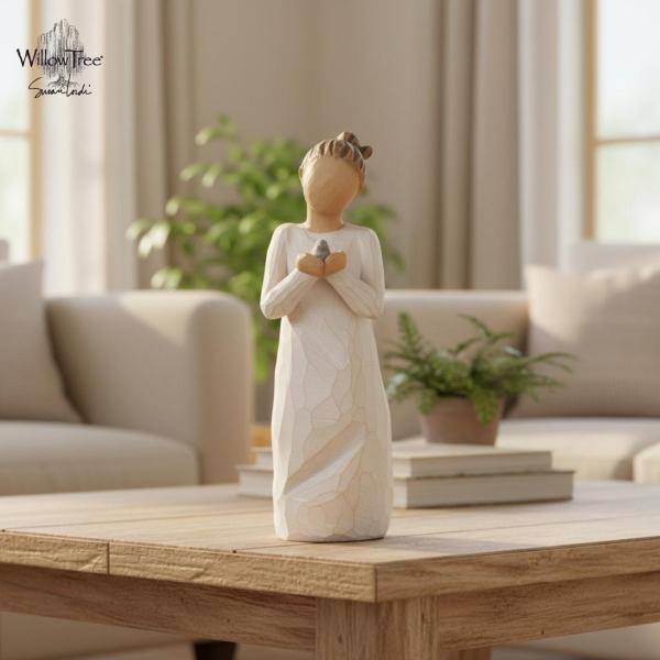 ウィローツリー彫像 Nurture - はぐくみ 13.5cm 小鳥 少女 | おしゃれ 置物 彫刻...