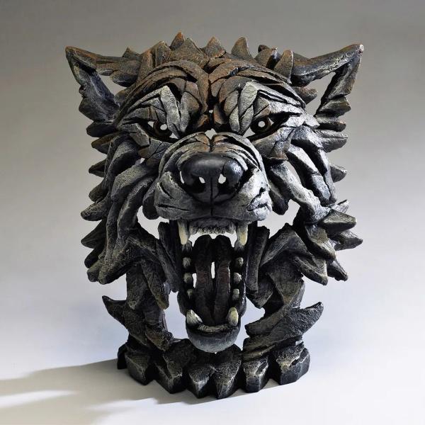 Edge Bust Wolf 幅40.5x奥行41.5x39(cm) 狼 胸像オオカミ | 彫刻 置...