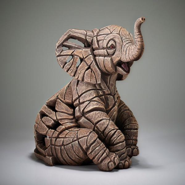Edge Elephant Calf 幅22.8x奥行16x25.4(cm) 子象ぞう | 彫刻 置...