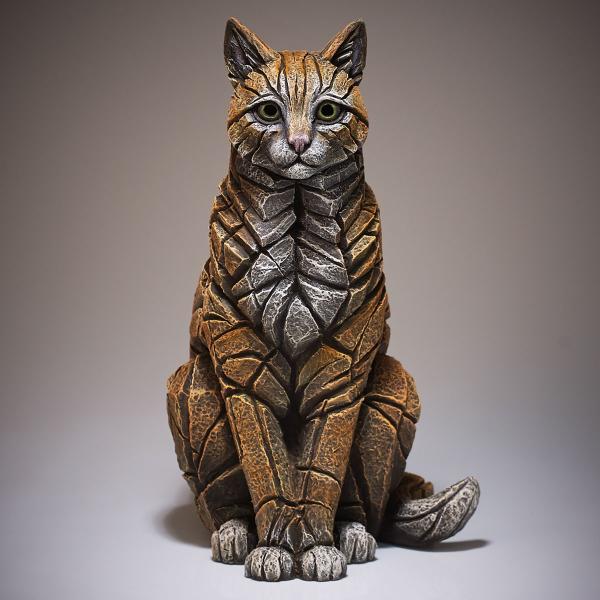 Edge Cat 幅30x奥行21.5x37.5(cm) 猫ネコ | 彫刻 置物 オブジェ フィギュ...