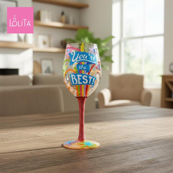 Lolita ワイングラス YOU'RE THE BEST 22.4cm あなたって最高 | かわい...