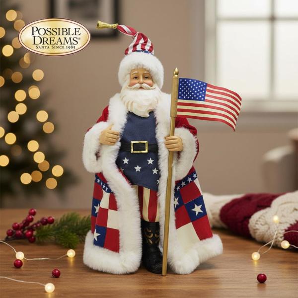 Stars and Stripes 26.6cm | サンタ サンタクロース 人形 置物 フィギュア...