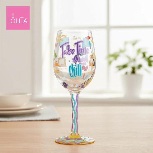 Lolita ワイングラス Time to Chill 22.4cm 落ち着いた時間 | かわいい ...