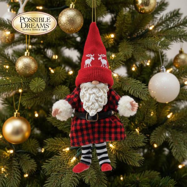 Gnome Moose Hat オーナメント 19.8cm | サンタ サンタクロース 人形 置物 ...