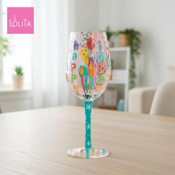 Lolita ワイングラス Happy Birthday Blast 22.4cm 誕生日の大騒ぎ ...