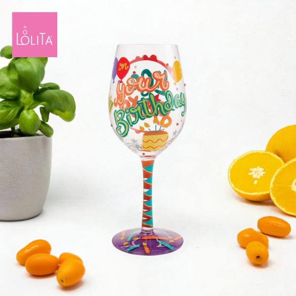 Lolita ワイングラス Life Is Better Your Birthday 22.4cm ...