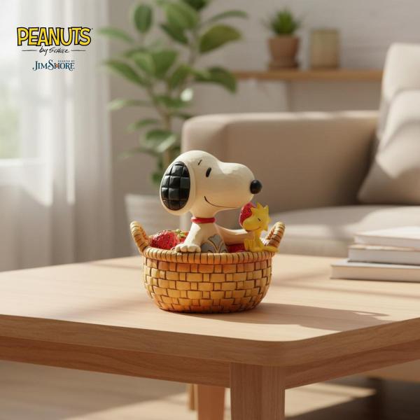 スヌーピー&amp;ウッドストック ストロベリーバスケット 12.4cm | ジムショア ピーナッツ グッズ...