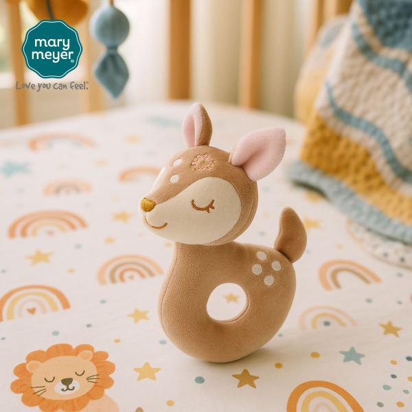 メリーマイヤー イッシーグリッツィー バンビ ラトル 15cm | ぬいぐるみ ナチュラルカラー 動...