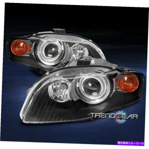 USヘッドライト ブラック2009-2012アウディA4 B8 DRL LEDライトバー