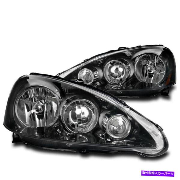 USヘッドライト 05-06 Acura RSX DC5ブラック交換ヘッドライトヘッドランプランプ左...