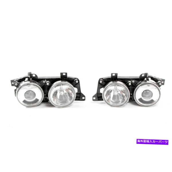 USヘッドライト BMW E32 E34ユーロellipsoidスマイリーヘッドライト520 525...