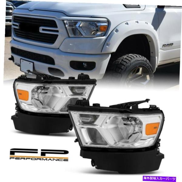 USヘッドライト 2019年2020のDodge Ram Truck 1500 OEデザインクロム交...
