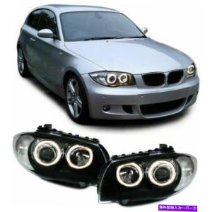 USヘッドライト BMWのための黒仕上げLEDの天使の目のヘッドライト1 E81