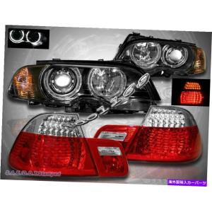 BMW E46 クーペ 後期用 LEDイカリングヘッドライト ブラックインナー 