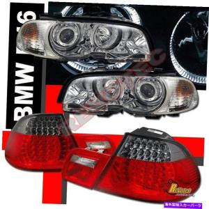 USヘッドライト BMW E46 330ci 2drクーペハロープロジェクターヘッドライト＆コーナー＆LEDテールライト BMW E46 330ci 2DR Coupe Halo Projector Hea｜windera