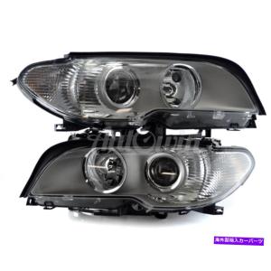 BMW E46 クーペ 後期用 LEDイカリングヘッドライト ブラックインナー