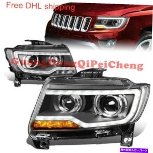 USヘッドライト ジープコンパスヘッドライトダブルキセノンビームHID