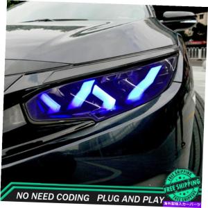 USヘッドライト Honda Civic FC FK 10th Gen 2016~2021用ペアLH + RH