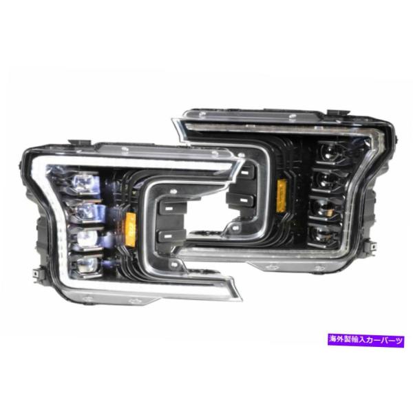 USヘッドライト 森本XB LEDプロジェクターヘッドライト：FORD F-150 2018-202...