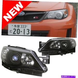 USヘッドライト 2008-14 Subaru WRX STIと08-11インプレッサのためのJDMブラックプロジェクターのヘッドライト JDM Black Projector Headlights For 2