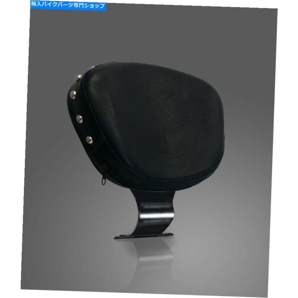 バックレスト ブラックスチールリアドライババックレストパッド2008 Upヤマハ侵入者XV1900（...