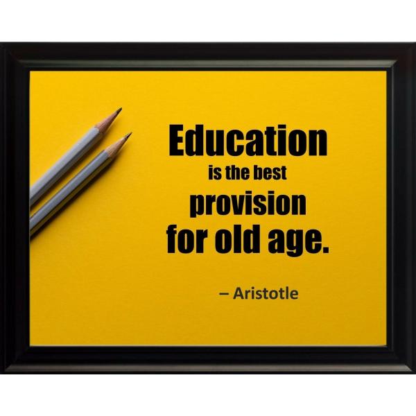 パネルアート Aristotle Education Is The Poster Print Pic...