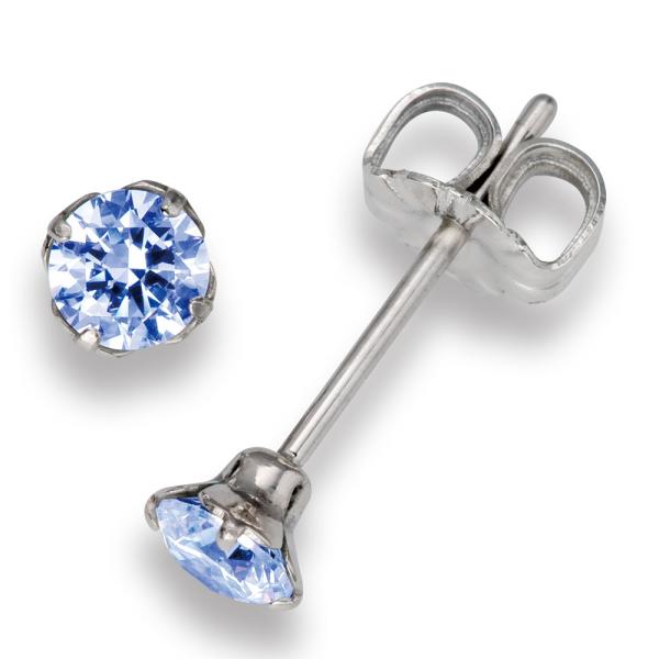 【MARE】ピアス　Pure Brilliance Cut　4ｍｍ CZ+PT/IP 37.Lave...