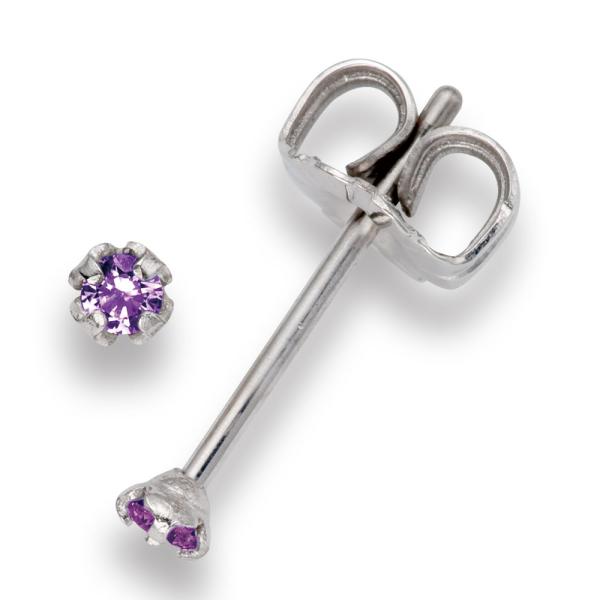 【MARE】ピアス　Pure Brilliance Cut　2ｍｍ CZ+PT/IP 60.Amet...