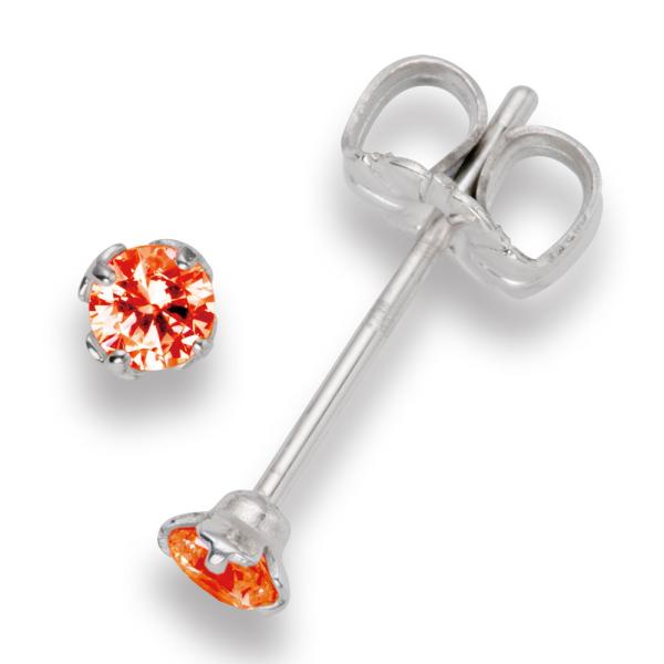 【MARE】ピアス　Pure Brilliance Cut　3ｍｍ CZ+PT/IP 61.Oran...