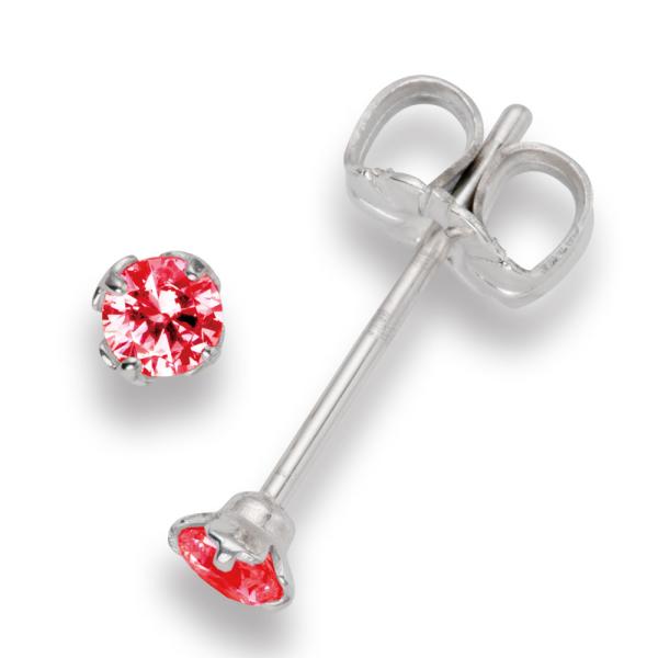 【MARE】ピアス　Pure Brilliance Cut　3ｍｍ CZ+PT/IP 62.Red