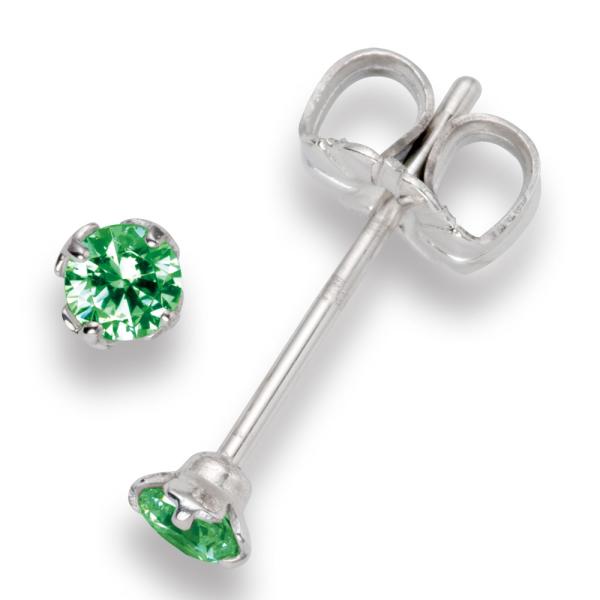 【MARE】ピアス　Pure Brilliance Cut　3ｍｍ CZ+PT/IP 63.Gree...