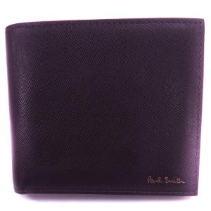 本決算特価【本決算特価Paul Smith】ポールスミス　二つ折り財布　パープル色　ASPC-4833-W804-D｜windpal