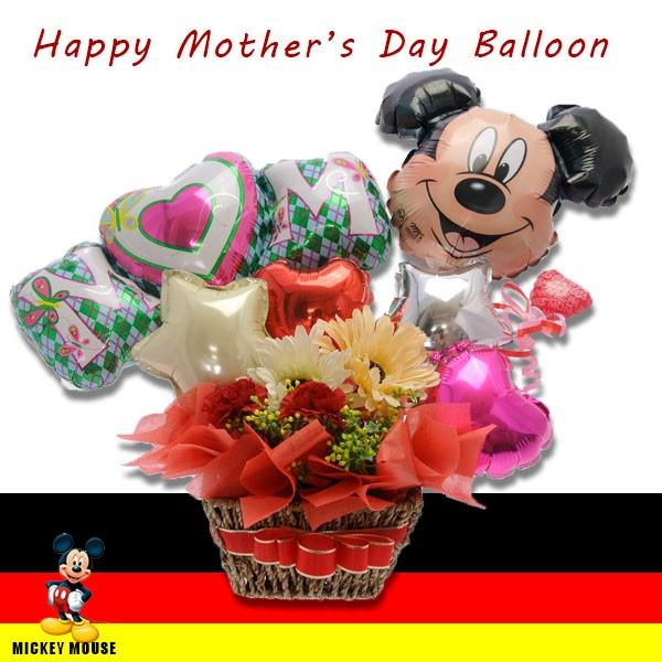 母の日向け　バルーンアレンジメント　Disney　ミッキーマウス