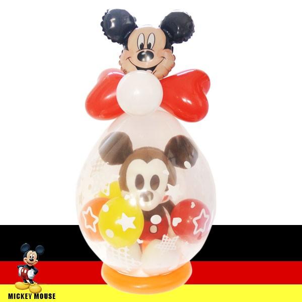 バルーン電報　ミッキーマウス　たまごバルーンギフト　誕生日 出産祝い 結婚祝い 開店祝い　ぬいぐるみ...