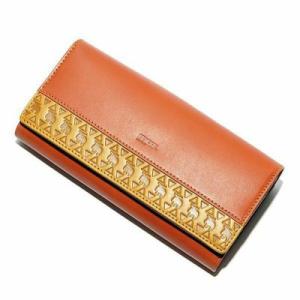 MOZ　モズ　本革　かぶせ　長財布　エルク　ヘラジカ　スウェーデン　86061　ブラウン　BR
