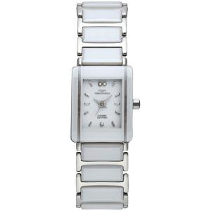 テクノス レディースウォッチ 薄型腕時計 ホワイト×シルバー TSL906TW