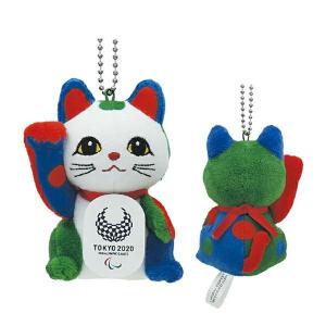 感謝セール　　招き猫ＢＣ付ぬいぐるみ　東京2020パラリンピックエンブレム　801022