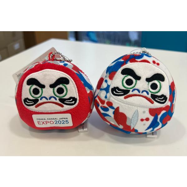 大阪・関西万博　公式グッズ　だるまマスコットぬいぐるみ　紅白セット　EXPO2025　ミャクミャク　...