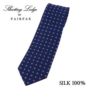 ネクタイ ビジネス ブランド フェアファクス FAIRFAX 小紋 織柄 ブルー シルク100% 日本製 ジャガードタイ|クリスマス 結婚式 ギフト メンズ